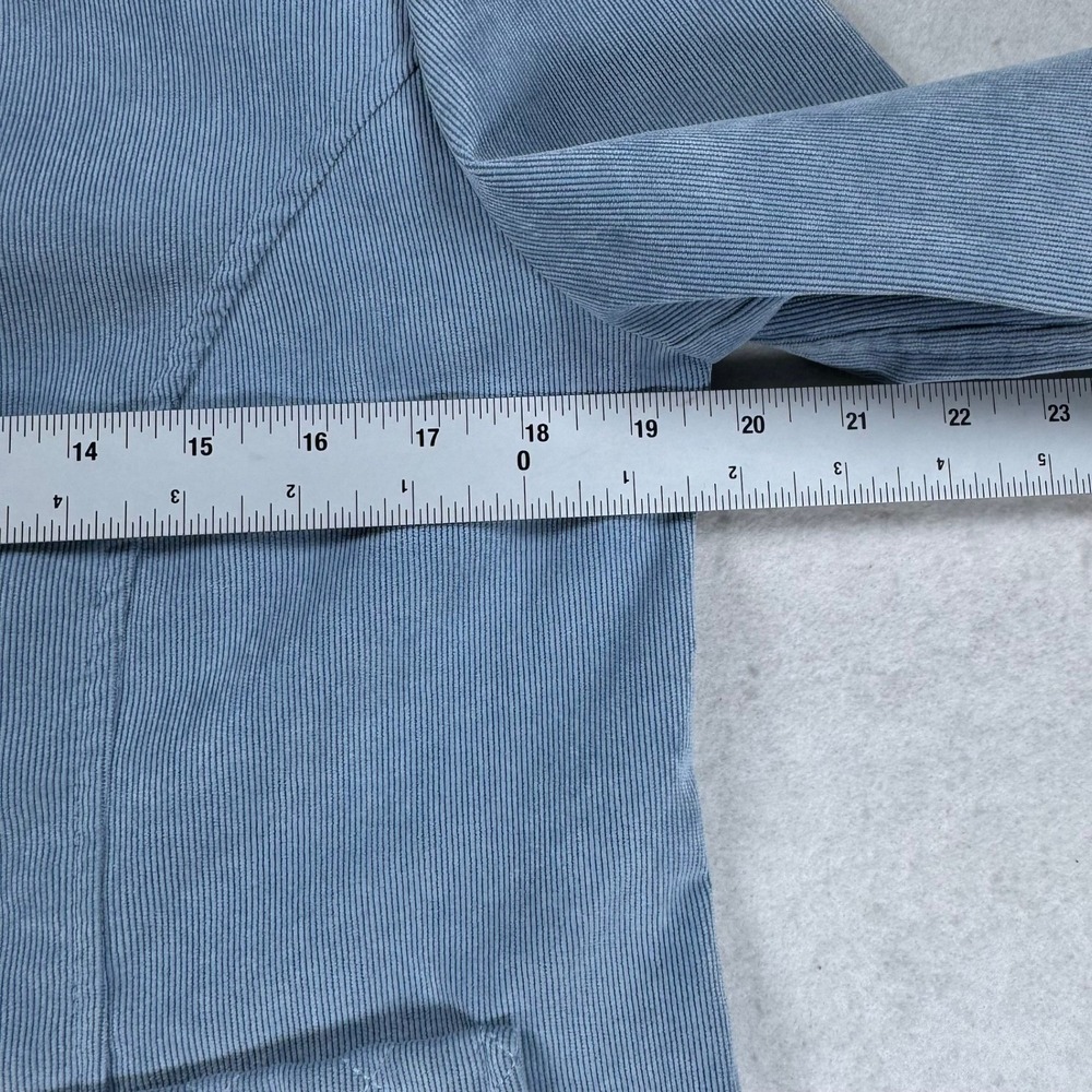 Alfred Dunner Petite Blue Corduroy Quilted Jacket Button Front Size 8P - Picture 7 of 8